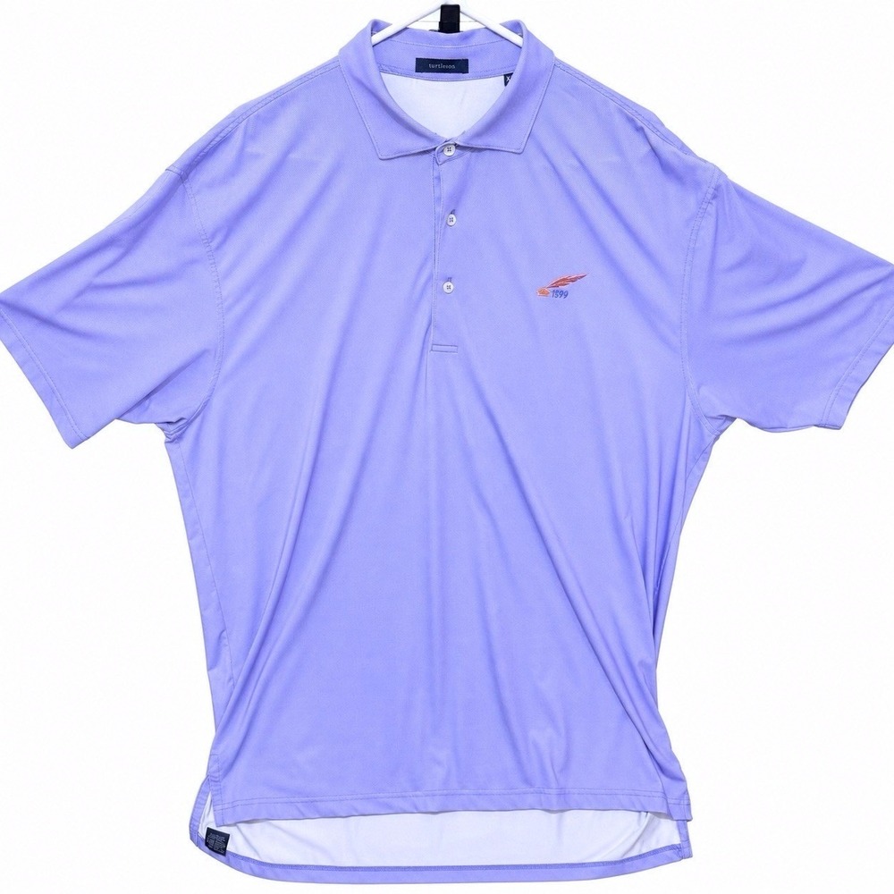 Turtleson Golf Polo Men's XL Lavender Franklin Country Club PGA Performance